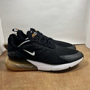 Nike Air Max 270 Men's Size 13 Black White Orange Running Shoes AH8050 014